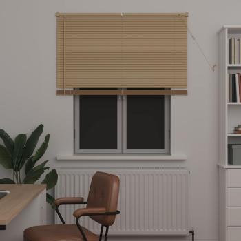 Venetianer Jalousie Hellbraun mit Muster 150 x 120 cm PVC