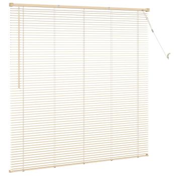 Venetianer Jalousie Hellbraun mit Muster 150 x 130 cm PVC