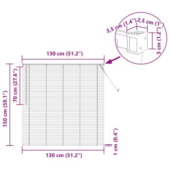 Venetianer Jalousie Hellbraun mit Muster 150 x 130 cm PVC