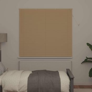 Venezianische Jalousie Hellbraun mit Muster 150 x 140 cm 25 mm