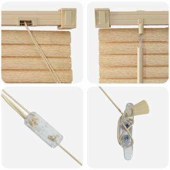 Venetianer Jalousie Hellbraun mit Muster 213 x 40 cm PVC