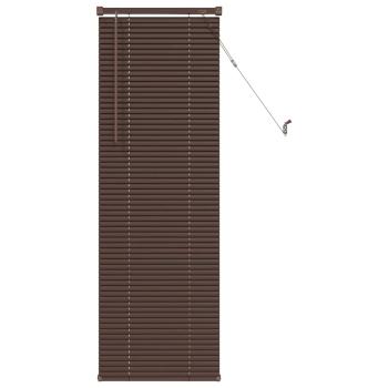 Venezianische Jalousie Dunkelbraun mit Muster 150 x 40 cm 25 mm
