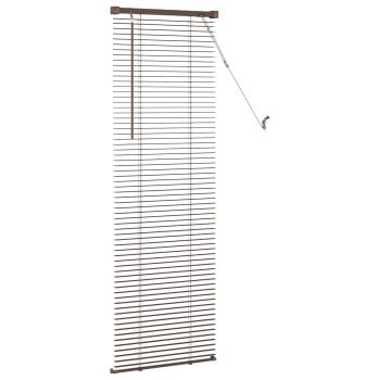 Venezianische Jalousie Dunkelbraun mit Muster 150 x 40 cm 25 mm