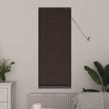 Venezianische Jalousie Dunkelbraun mit Muster 150 x 60 cm 25 mm