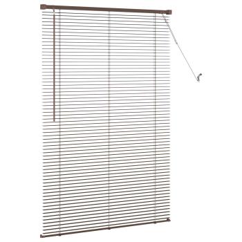 Venetianer Jalousie Dunkelbraun mit Muster 150 x 100 cm PVC