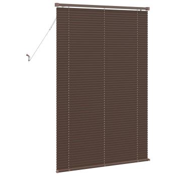 Venetianer Jalousie Dunkelbraun mit Muster 150 x 100 cm PVC