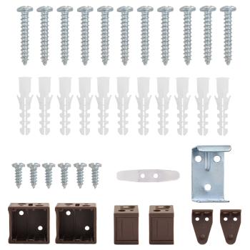 Venetianer Jalousie Dunkelbraun mit Muster 150 x 100 cm PVC