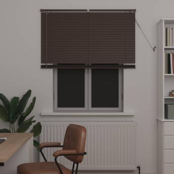 ARDEBO.de - Venetianer Jalousie Dunkelbraun mit Muster 150 x 110 cm PVC