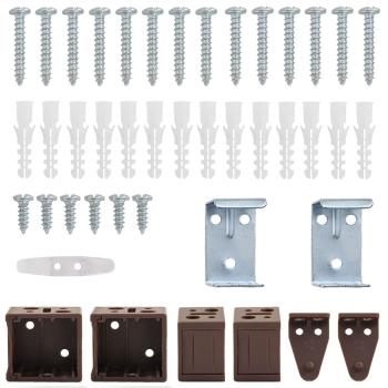 Venetianer Jalousie Dunkelbraun mit Muster 150 x 130 cm PVC