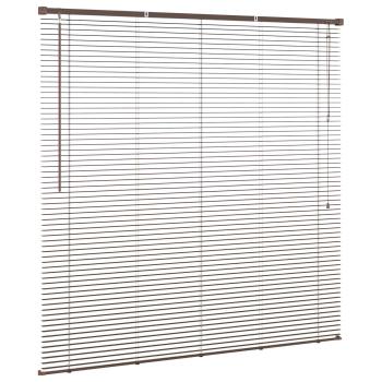 Venetianer Jalousie Dunkelbraun mit Muster 150 x 140 cm PVC
