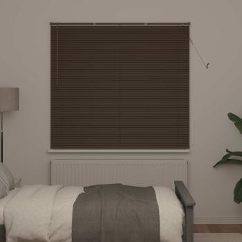 Venetianer Jalousie Dunkelbraun mit Holzoptik 160 x 150 cm PVC