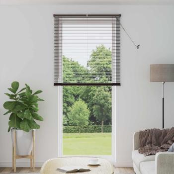 ARDEBO.de - Venezianische Jalousie Dunkelbraun mit Muster 213 x 70 cm 25 mm