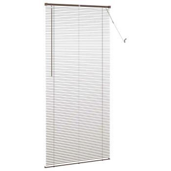 Venezianische Jalousie Dunkelbraun mit Muster 213 x 70 cm 25 mm