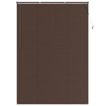 Venezianische Jalousie Dunkelbraun mit Muster 213 x 130 cm PVC