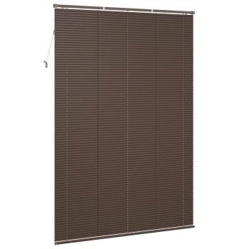 Venezianische Jalousie Dunkelbraun mit Muster 213 x 130 cm PVC