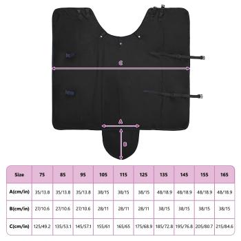Pferdedecke Dunkelgrün und Schwarz 165 cm Polyester