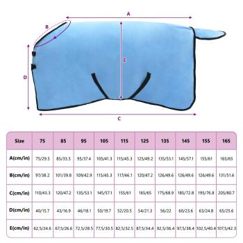 Pferdedecke Volles Aqua Polyester
