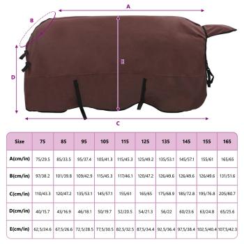 Pferdedecke Volles Dunkelbraun Polyester