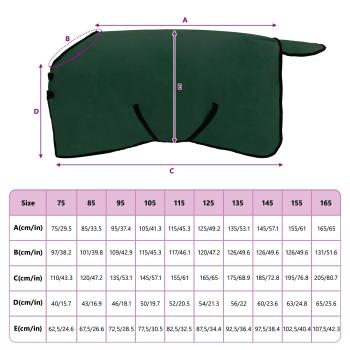 Pferdedecke Dunkelgrün Polyester