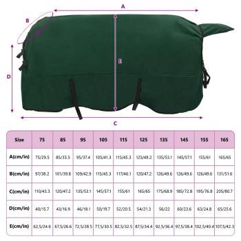 ARDEBO.de - Pferdedecke Dunkelgrün Polyester