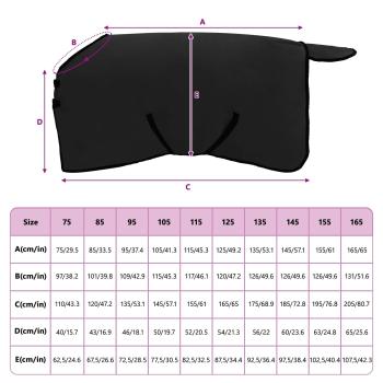 Pferdedecke Schwarz Polyester