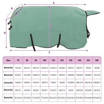 Pferdedecke Sondergrün Polyester