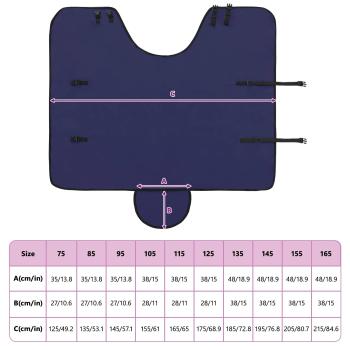 Pferdedecke Marineblau Polyester