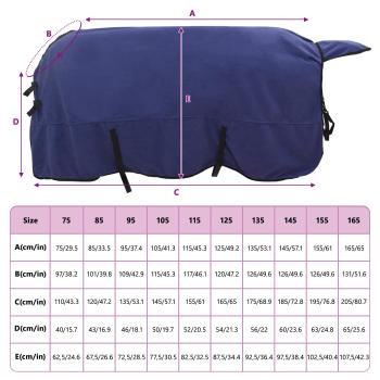 Pferdedecke Marineblau 125 cm Polyester