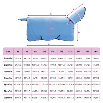 Pferdedecke Volles Aqua Polyester