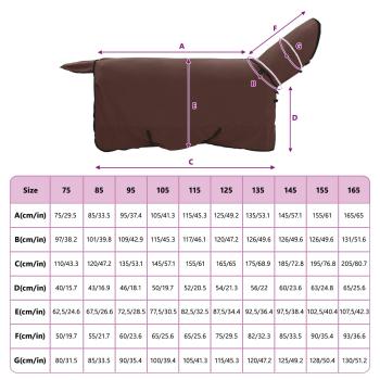 Pferdedecke Volles Dunkelbraun 145 cm Polyester