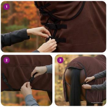 Pferdedecke Volles Dunkelbraun 145 cm Polyester