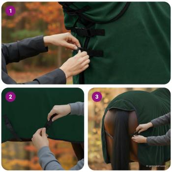 Pferdedecke Dunkelgrün Polyester