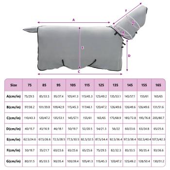 Pferdedecke Hellgrau und Rosa Polyester