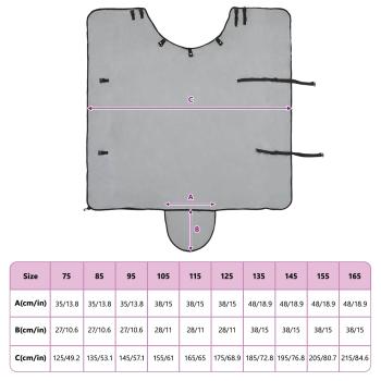 Pferdedecke Hellgrau und Rosa Polyester