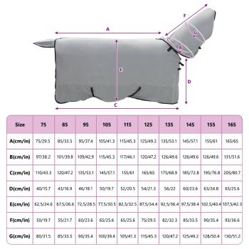 Pferdedecke Hellgrau und Rosa Polyester