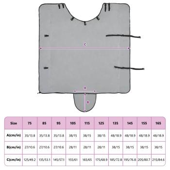 Pferdedecke Hellgrau und Rosa Polyester