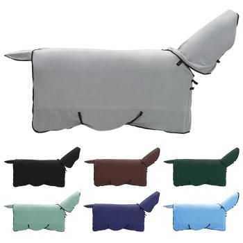 ARDEBO.de - Pferdedecke Hellgrau und Rosa Polyester