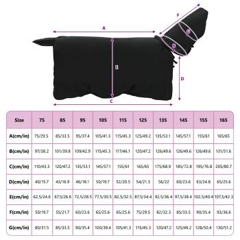 Pferdedecke Schwarz Polyester