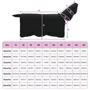 Pferdedecke Schwarz Polyester