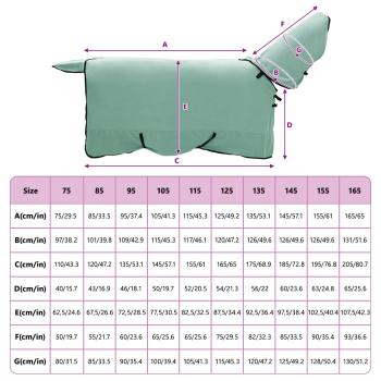 ARDEBO.de - Pferdedecke Sondergrün Polyester