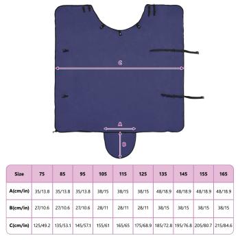 Pferdedecke Marineblau Polyester