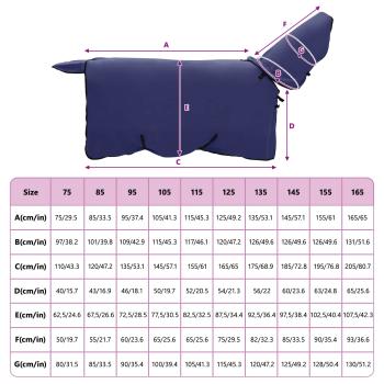 Pferdedecke Marineblau Polyester