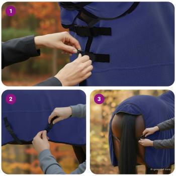 Pferdedecke Marineblau Polyester