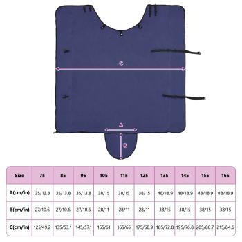 Pferdedecke Marineblau Polyester