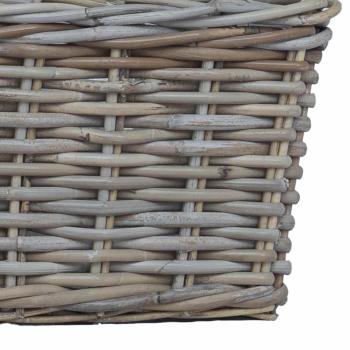 Blumentopfkorb mit Speicher 3 pcs Grau Kubu Rattan