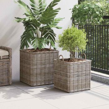 Pflanzer Korb mit Speicher 2 pcs Grau Lacak Rattan