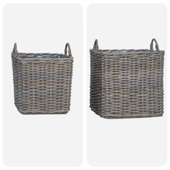 Pflanzer Korb mit Speicher 2 pcs Grau Lacak Rattan
