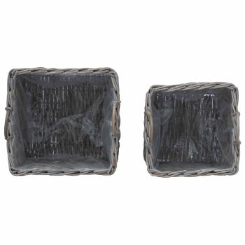 Pflanzer Korb mit Speicher 2 pcs Grau Lacak Rattan
