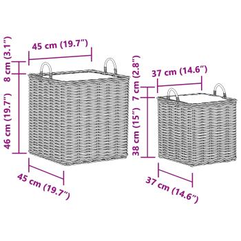Pflanzer Korb mit Speicher 2 pcs Braun Lacak Rattan