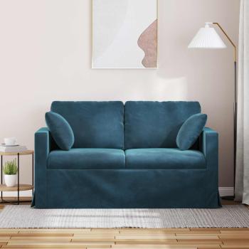 Sofa 120cm Blau Metall